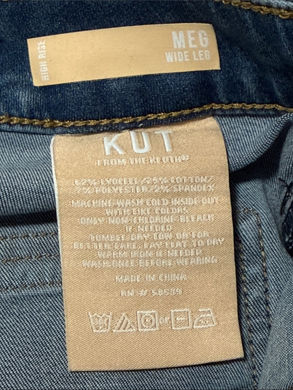 Kut from the Kloth Meg High Rise Wide-Leg Jeans in Sunny Sz 8 NWT - Picture 10 of 10